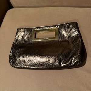 Michael Kors Brown Metallic Clutch